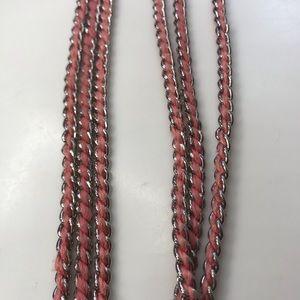 LOFT necklace. Pink and silver